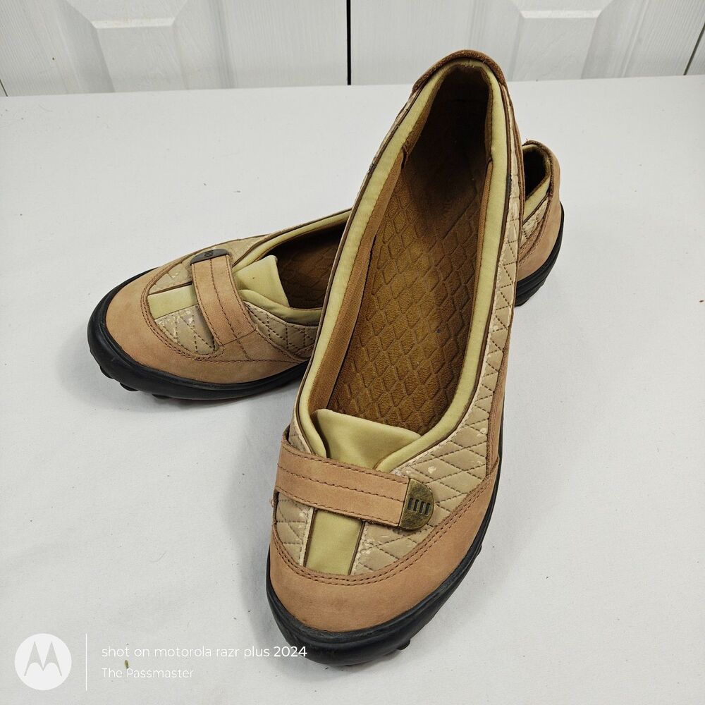 Women's LANDS' END NatureTex Suede Terrain Flats Slip-On Shoes US Size 11